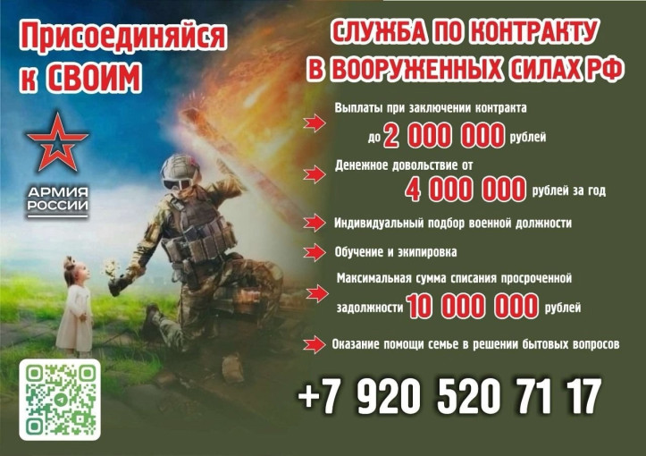 Присоединяйся к СВОим: выбирай военную службу по контракту. Присоединяйся к СВОим: выбирай военную службу по контракту.